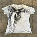 Gothic men's cartoon print short sleeve shirt in colour HQ929 with V-neck design