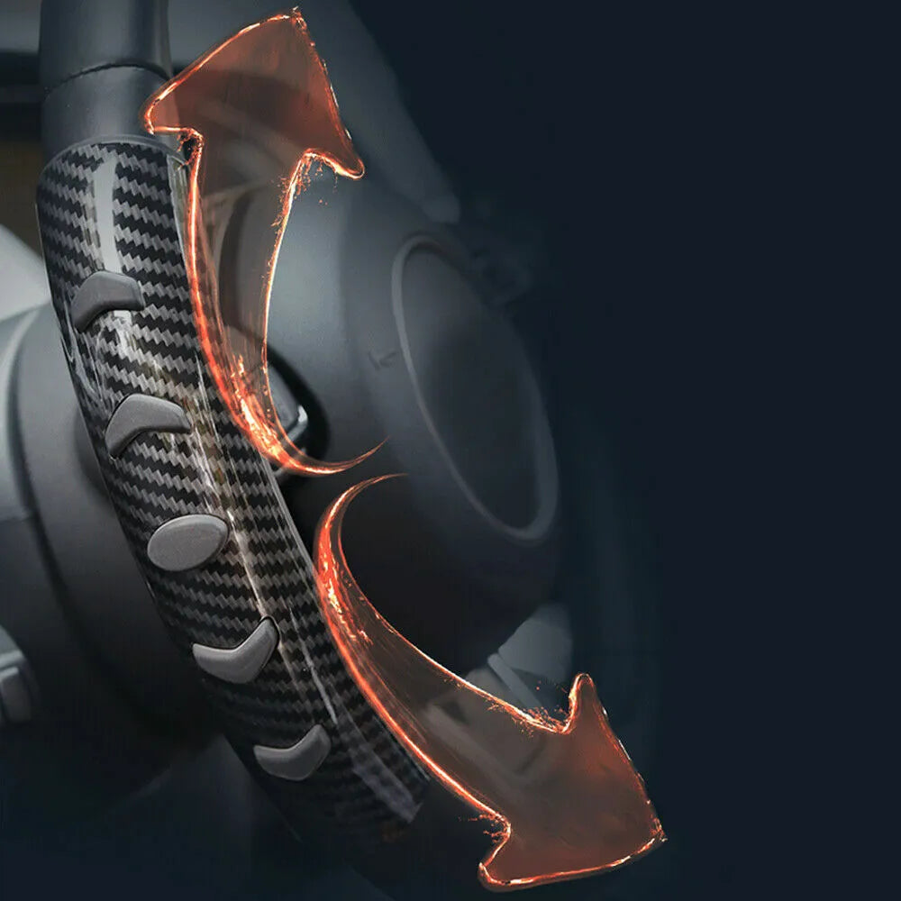 Carbon fibre black steering wheel anti-slip sleeve for 38cm diameter wheels