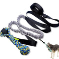 Dog tug rope toy with cotton thread construction in green corncob colour variant