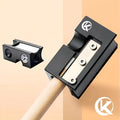 Black all-metal billiard rod head repair device for cue tip maintenance