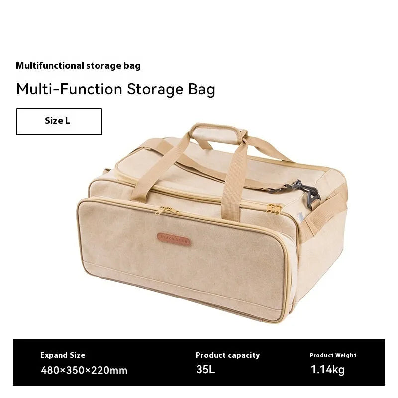 Outdoor camping storage bag made of Oxford cloth for cookware, gas tank, and stove, 16L or 35L size