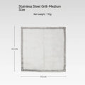 Stainless steel barbecue grill and net set in silver colour for medium or large outdoor cooking