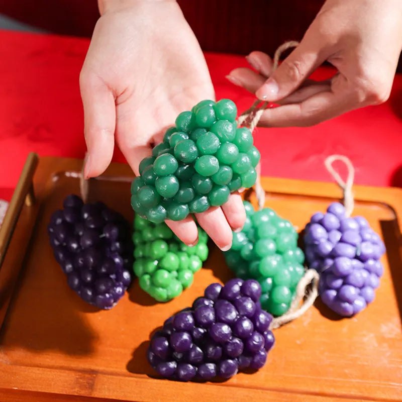 Purple and green grape handmade soap bars weighing 80 grams