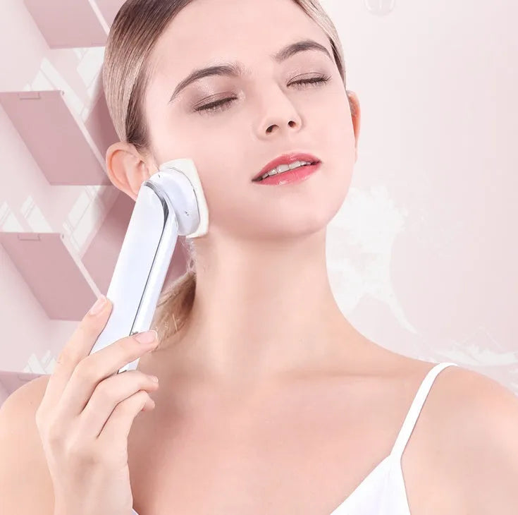 Pink or white facial mask instrument, USB rechargeable, 168x46x45mm, 120g