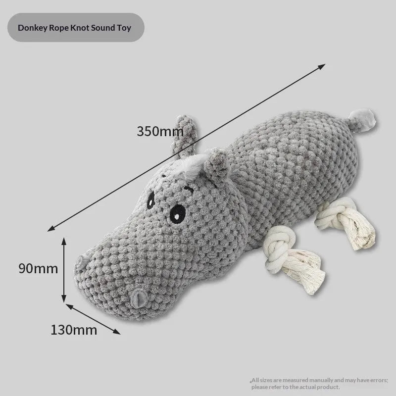 Chewing teeth-cleaning plush pet toy with sound PVC material in crocodile style for dogs