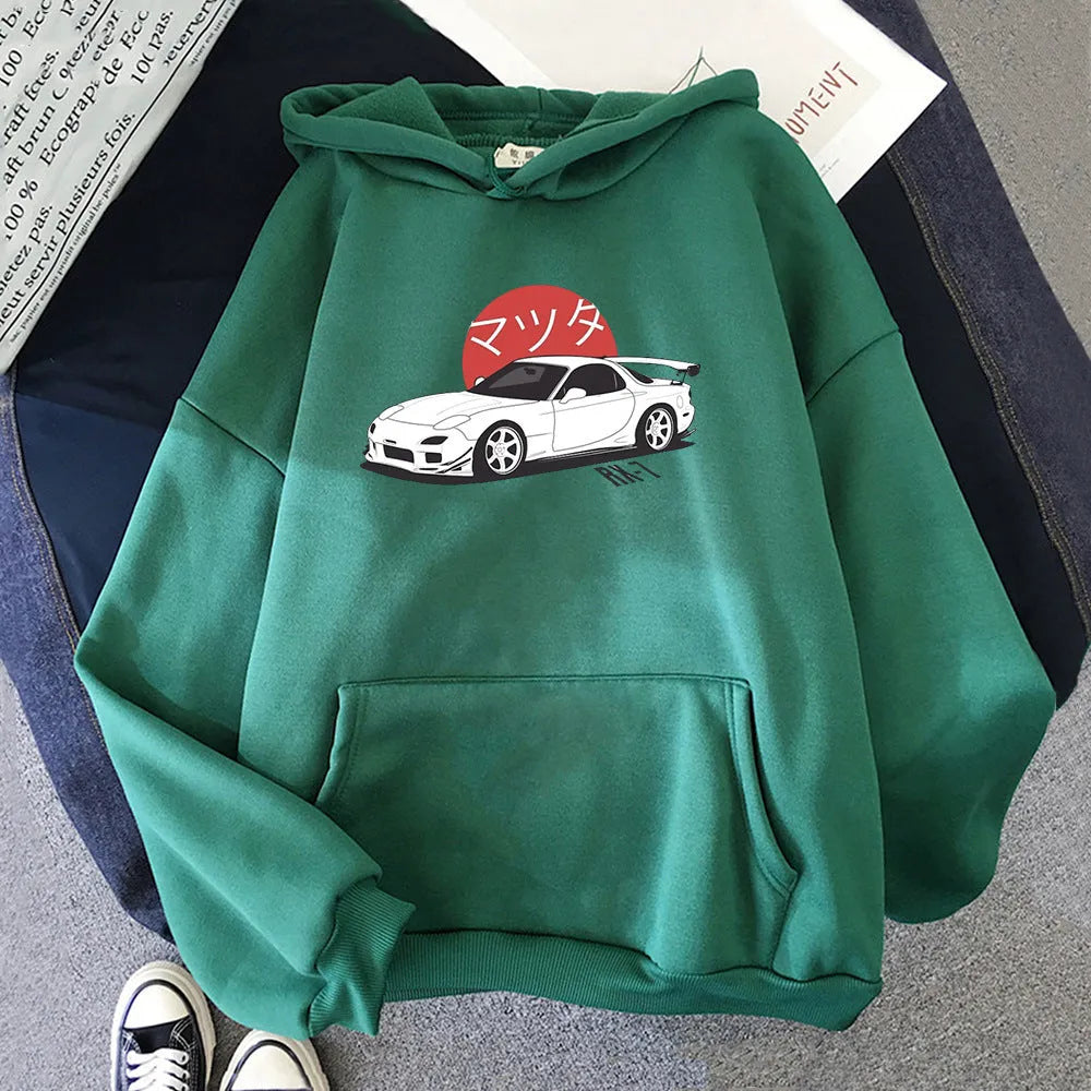 Unisex loose fit letter print cotton hoodie in khaki with front patch pocket