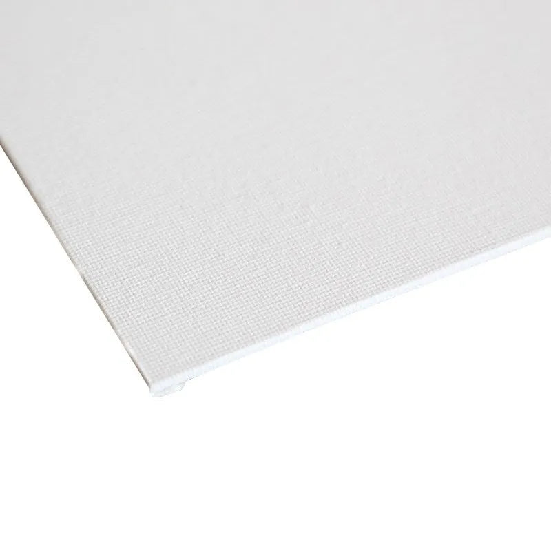 White cotton canvas panel painting board for oil and acrylic art, shown in a flat rectangular format.