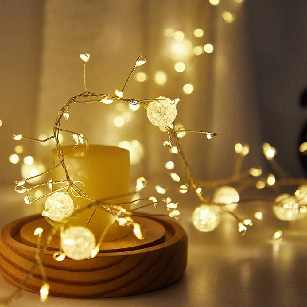 400LED flower-shaped fairy string lights 6 metres indoor decoration with IP66 protection