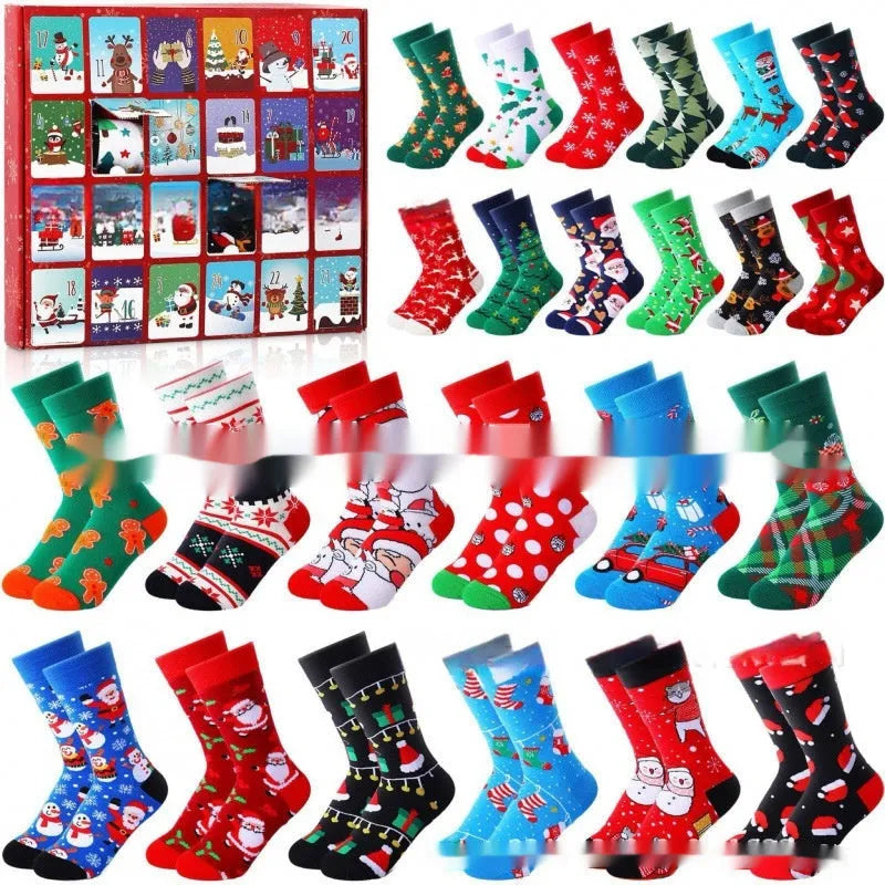 A miniature Christmas socks resin blind box decoration from a set of seven festive designs.