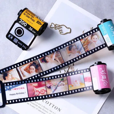 Wooden photo film album with tote bag in Kodak yellow, pink, and peacock blue colour options
