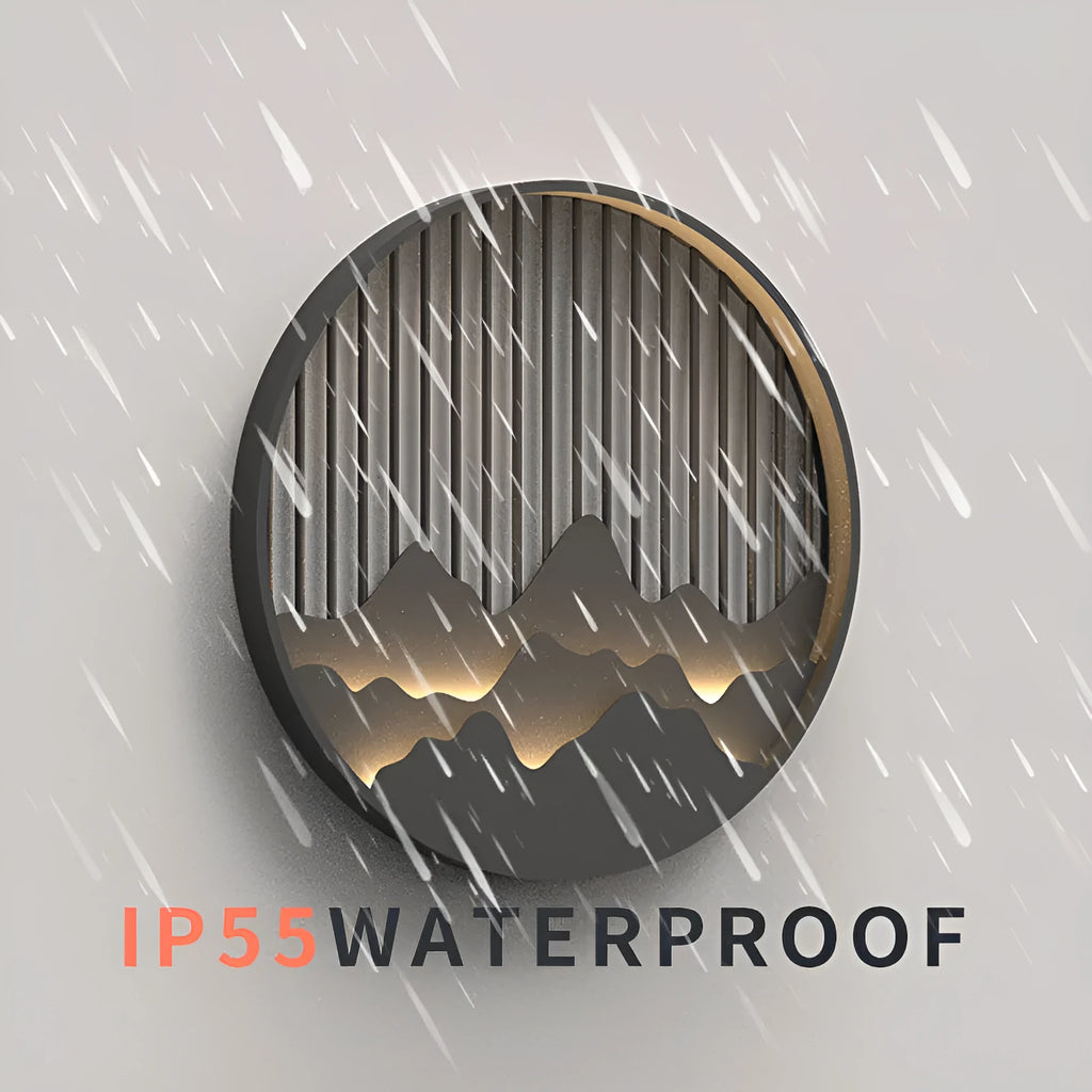 Waterproof outdoor wall landscape lamp B1141 series installed on exterior wall with integrated light source