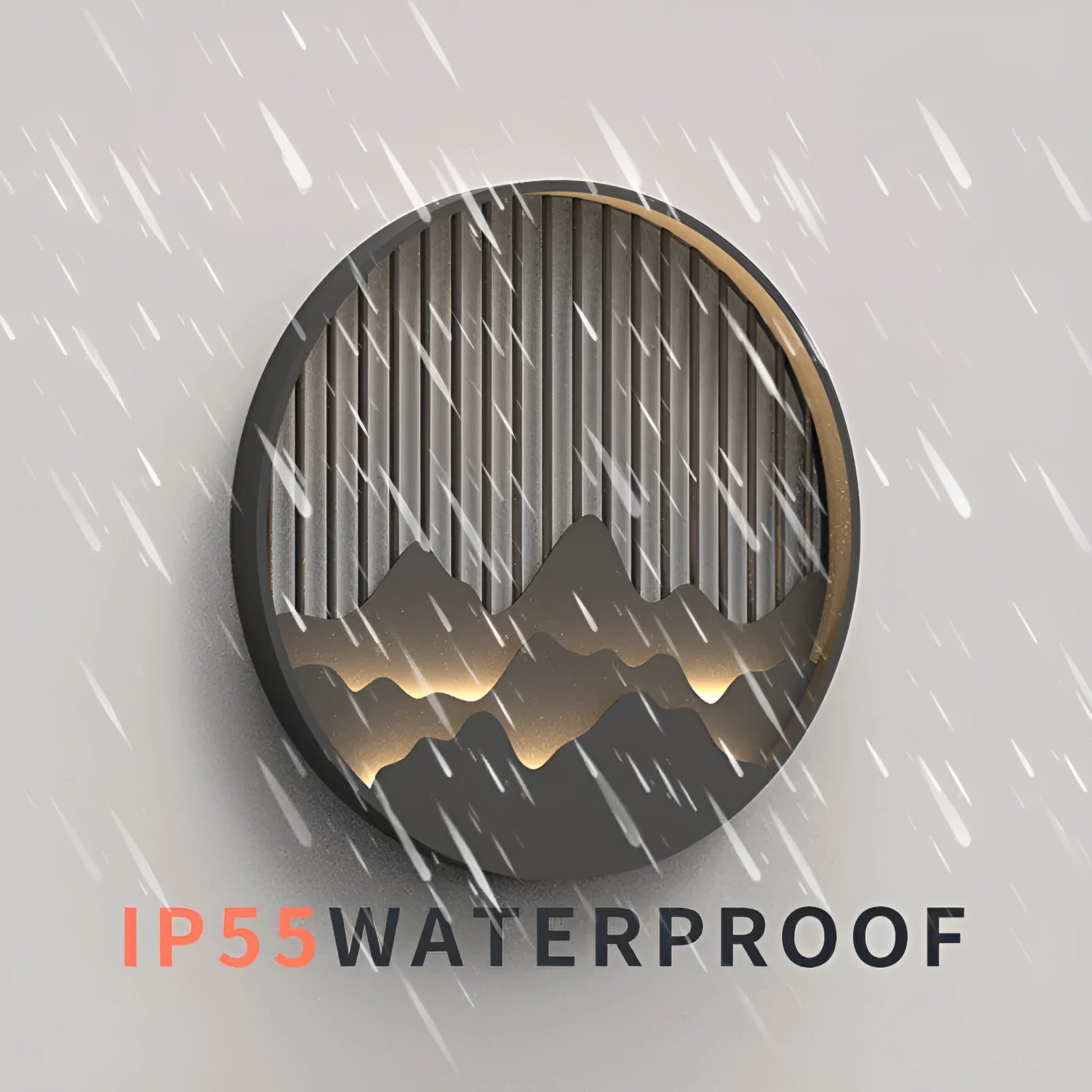 Waterproof outdoor wall landscape lamp B1141 series installed on exterior wall with integrated light source