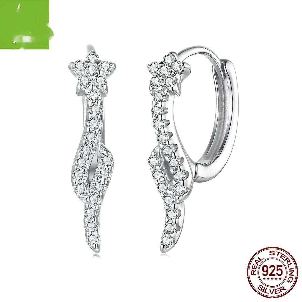 925 silver meteor star earrings for women with electroplated finish in colour SCE1960