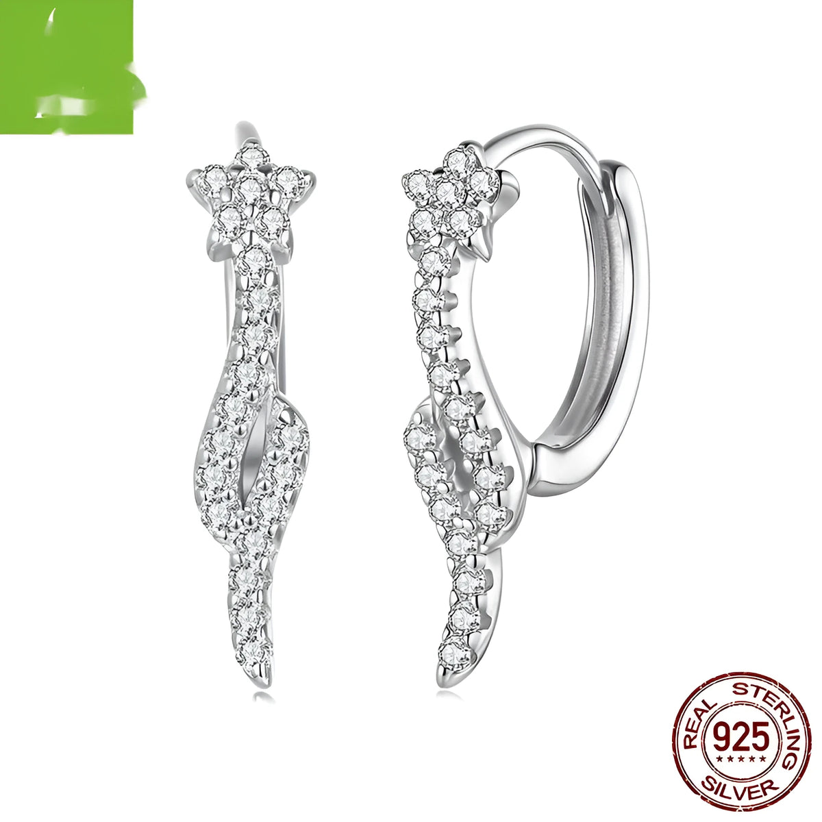 925 silver meteor star earrings for women with electroplated finish in colour SCE1960