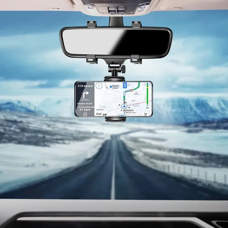 Rearview mirror clip-on car mobile phone navigation bracket in alloy UFO aromatherapy and rearview mirror styles