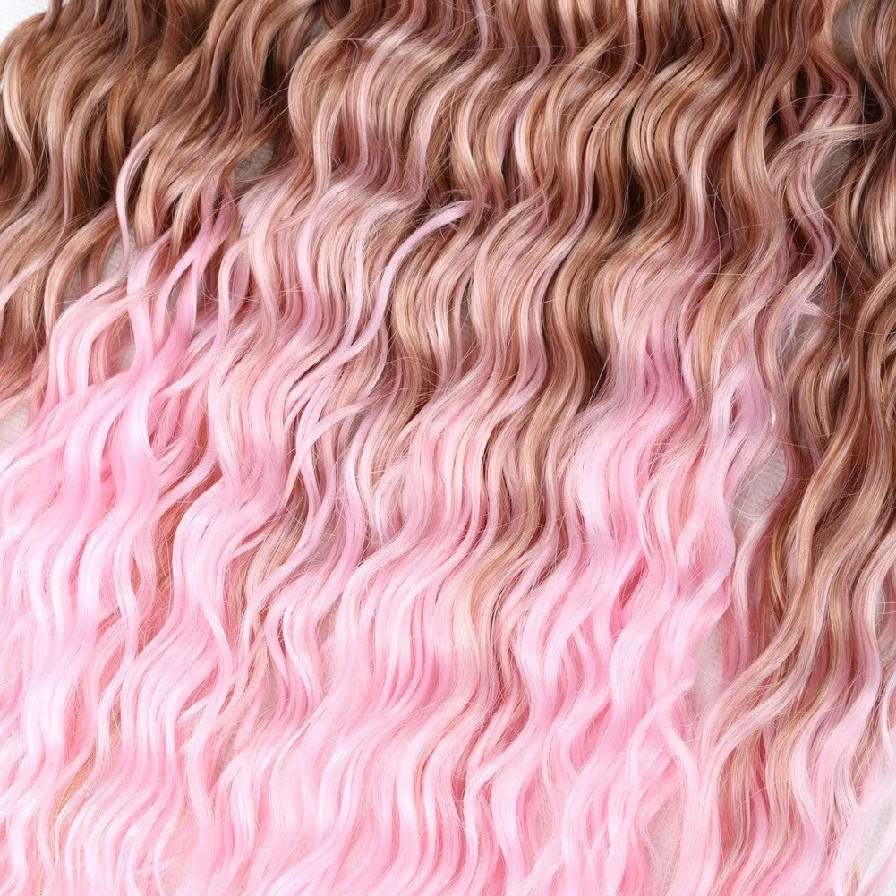 European and American style 32-inch Russian chemical fiber wig in multiple colours, high temperature wire, machine-made, lightweight 100g