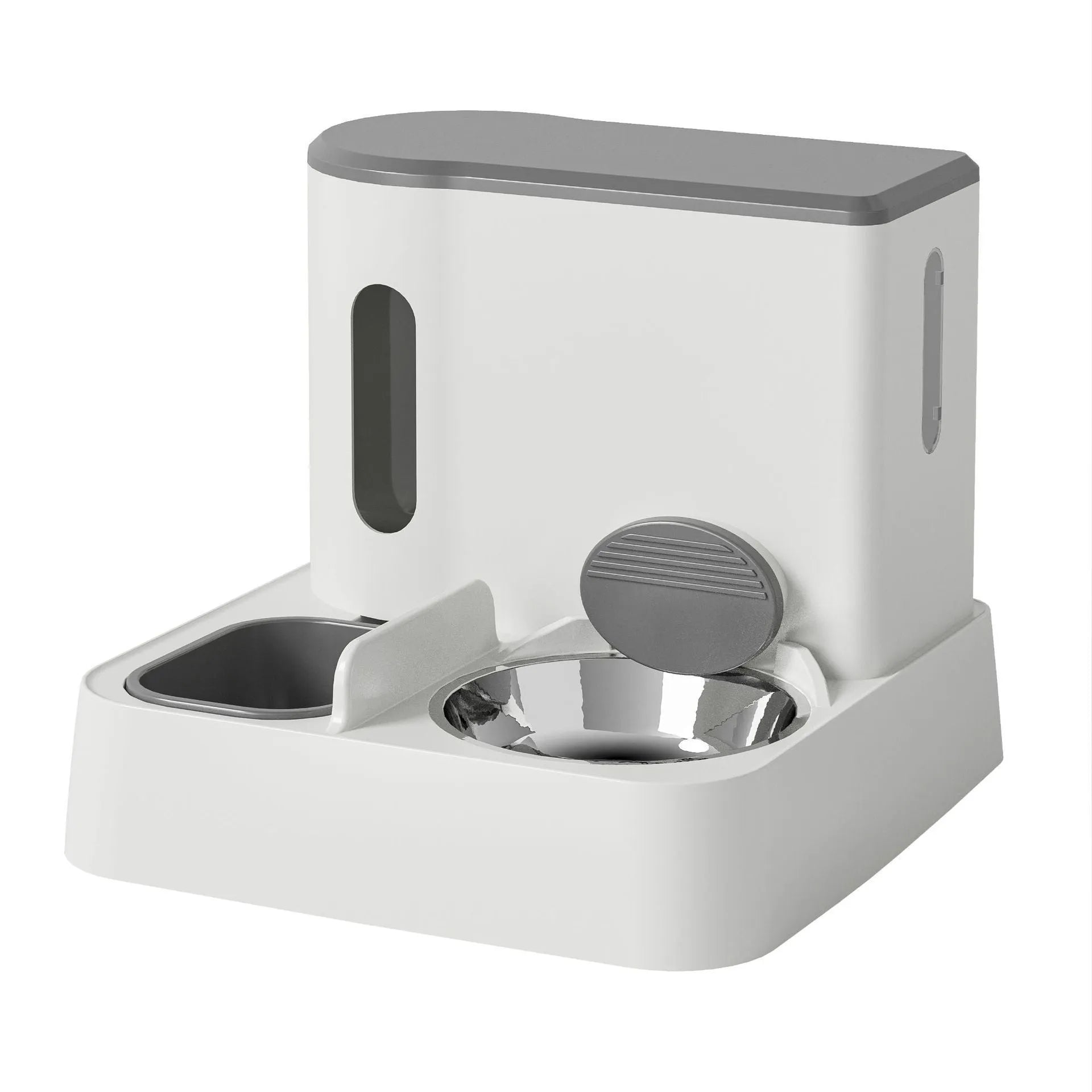 Cat automatic pet feeder with integrated water dispenser in multiple colour options