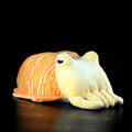 Cute cuttlefish plush doll with flannel surface, 42cm tentacles to tail, belly width 26cm