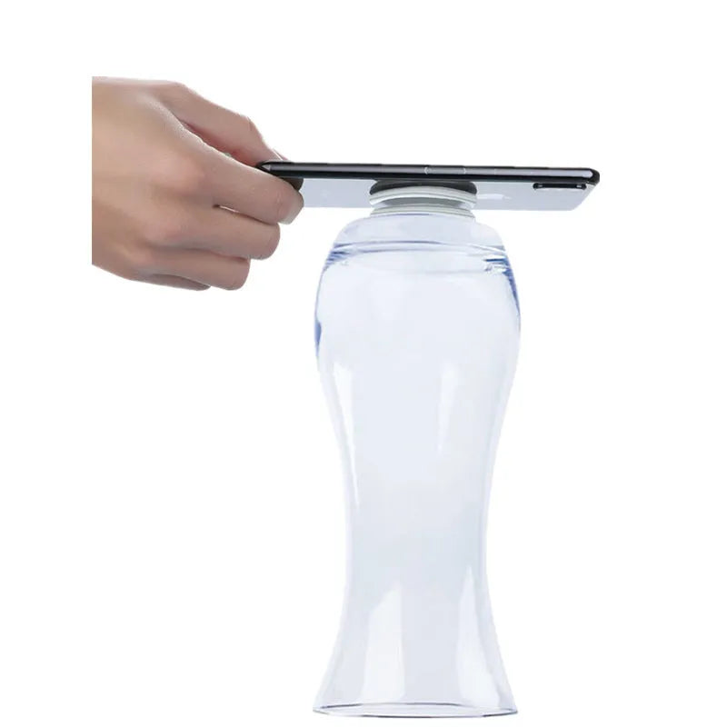 Transparent silicone nano gel adhesive pads for phone mounting in square and circular shapes