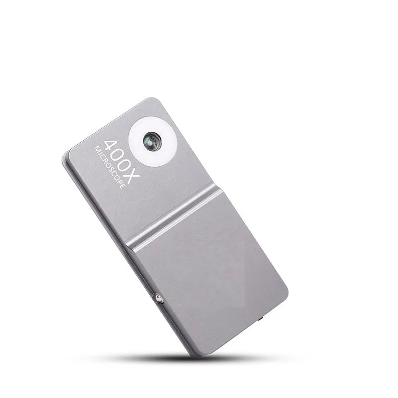 Black silver aluminum alloy 400X mobile phone microscope lens with TPU case for iPhone