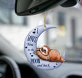 Sleeping dog angel acrylic car pendant, 10cm x 7cm, hanging on a car rear-view mirror