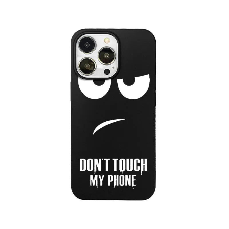 Matte black TPU phone case for iPhone, simple back cover design, compatible with multiple iPhone models.