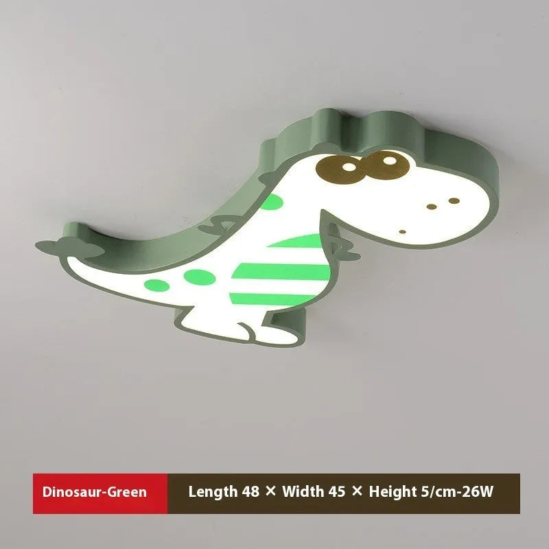 48cm cartoon dinosaur ceiling light with aluminium base and PVC shade