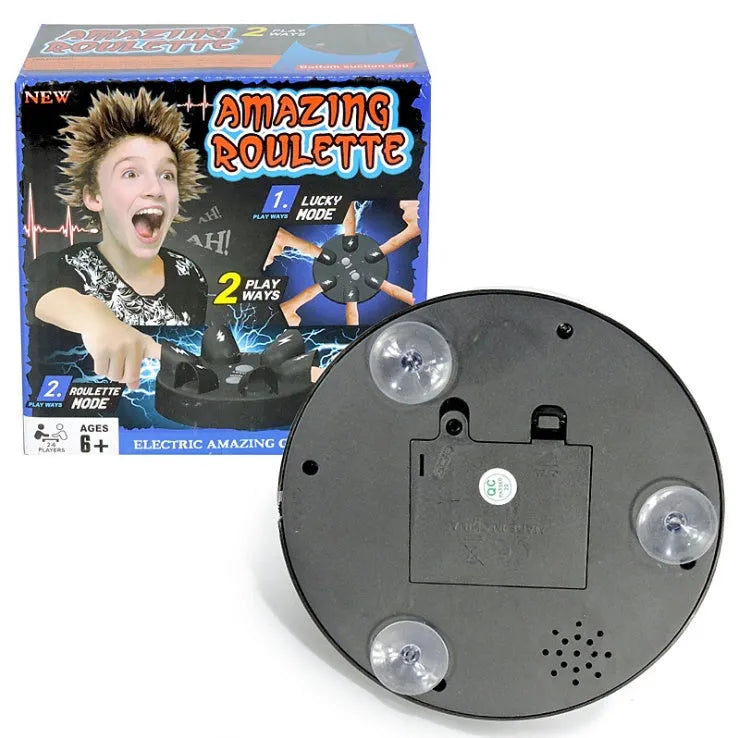 6 slots polygraph lie detector game in ABS plastic, 15.5cm x 15cm, with suction cups and LED lights