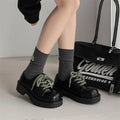 Big Head Derby platform casual shoes with microfiber upper and rubber sole for height increase