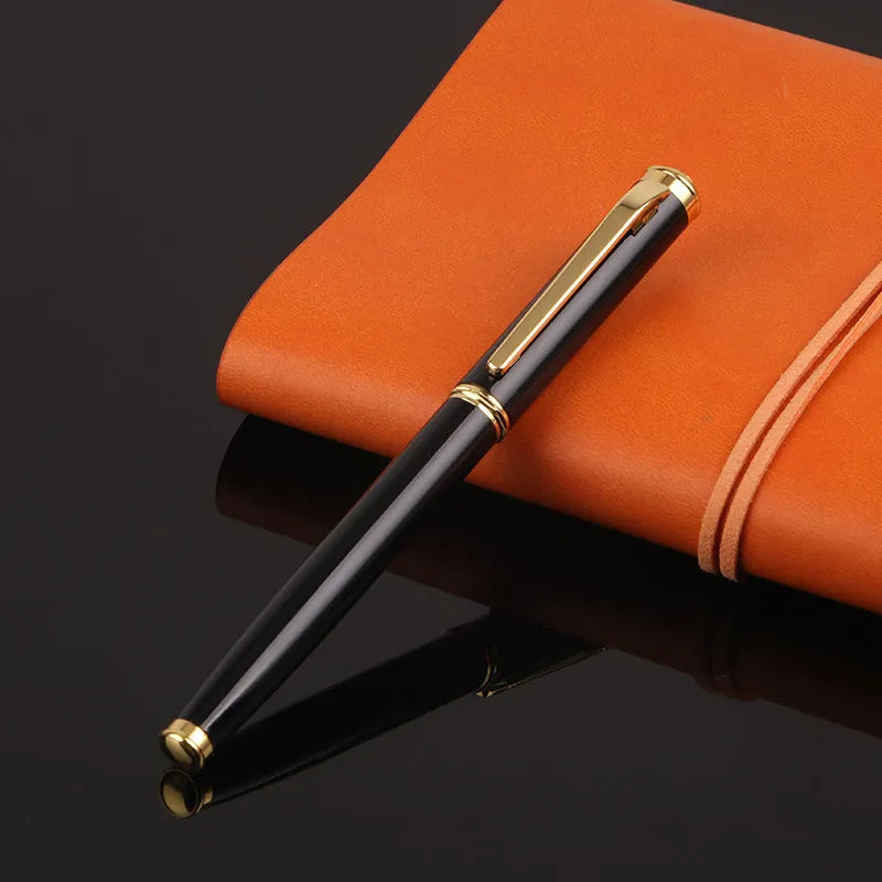 Metal ink pen with 0.5mm iridium nib in black or red for business and writing practice