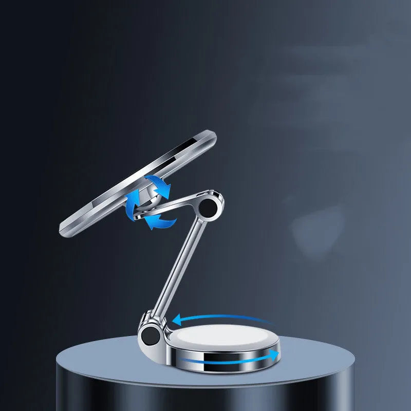 360-degree rotating magnetic car phone holder mounted on vehicle centre console