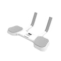 White flat support trainer with alloy aluminium tube construction and ABS connectors