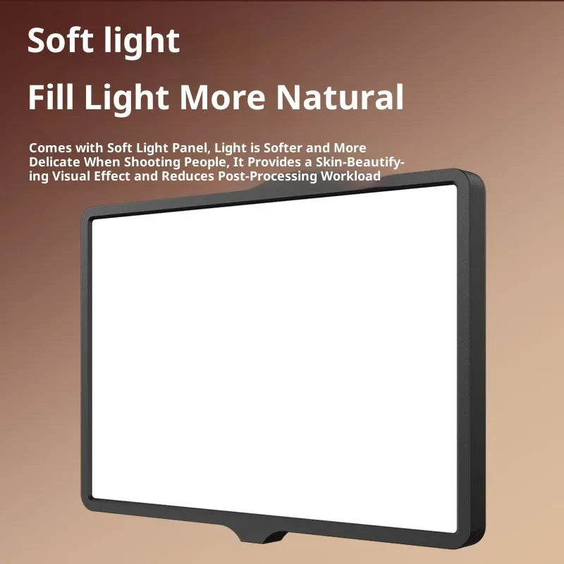 Black 10-inch USB eye-care fill light with 24W power and stand on desk