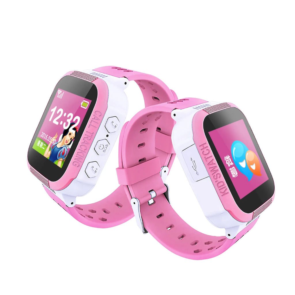 Children's blue smart watch phone with 1.44-inch IPS touchscreen display