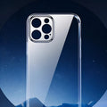 Personalised acrylic couple phone case with silicone rubber bumper for iPhone models in transparent colour options