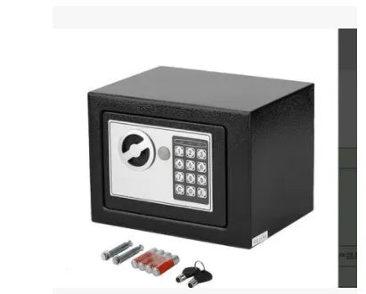 Mini office safe 230x170x170mm steel password lock in white or black