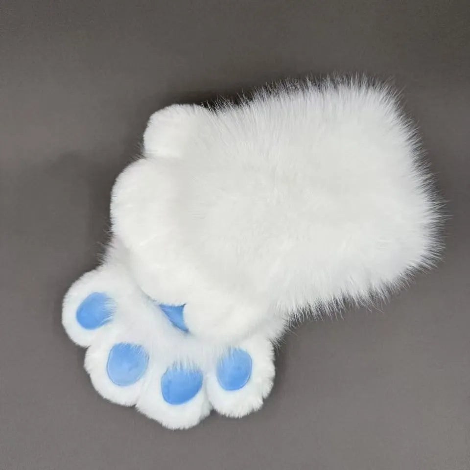 Colourful animal claw cosplay gloves in nylon material with free-size fit