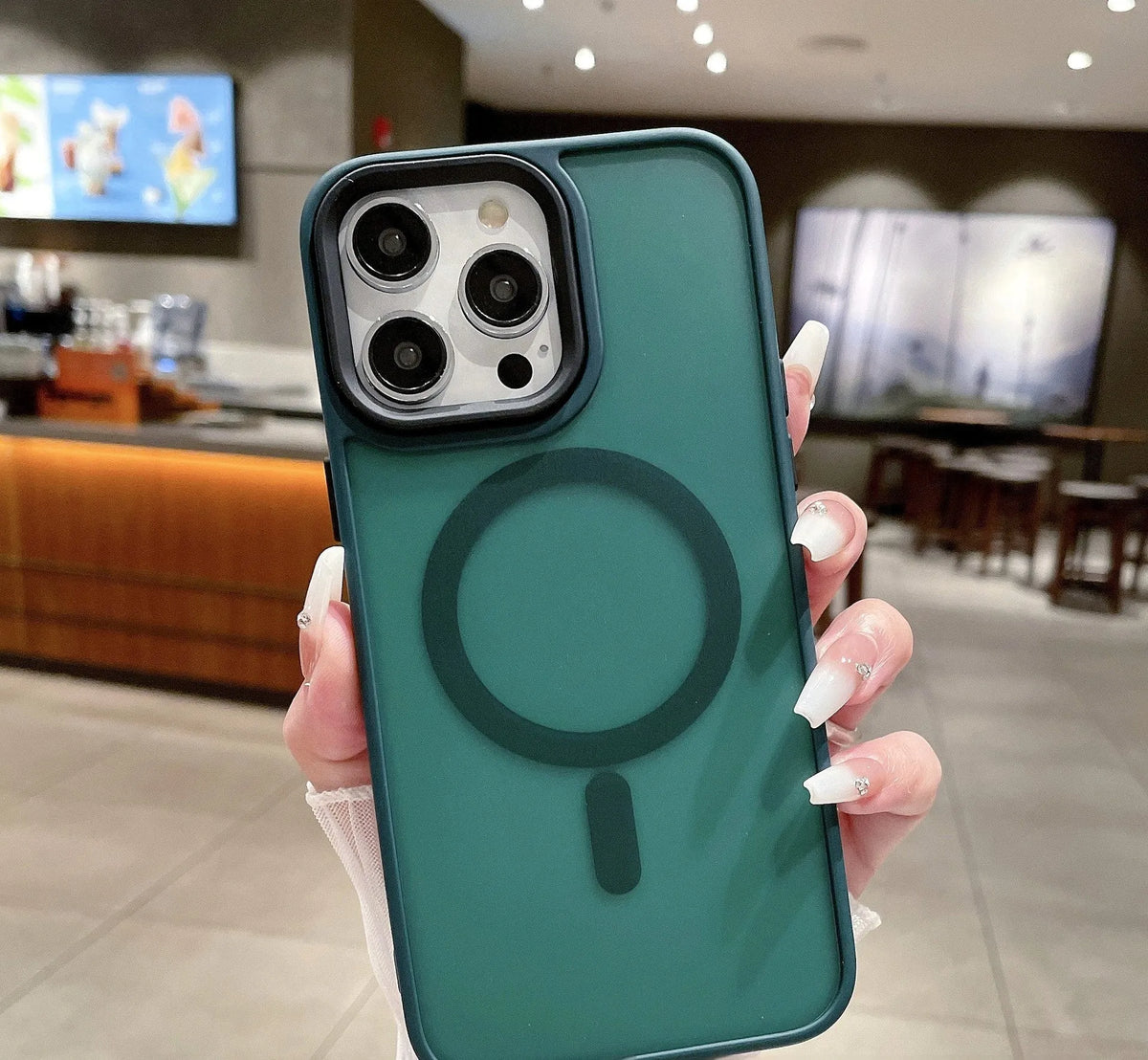 Frosted magnetic suction hard phone case for Apple iPhone 16 in multiple colour options