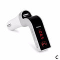 Vehicle Bluetooth receiver FM transmitter car kit in black with USB output and LCD display