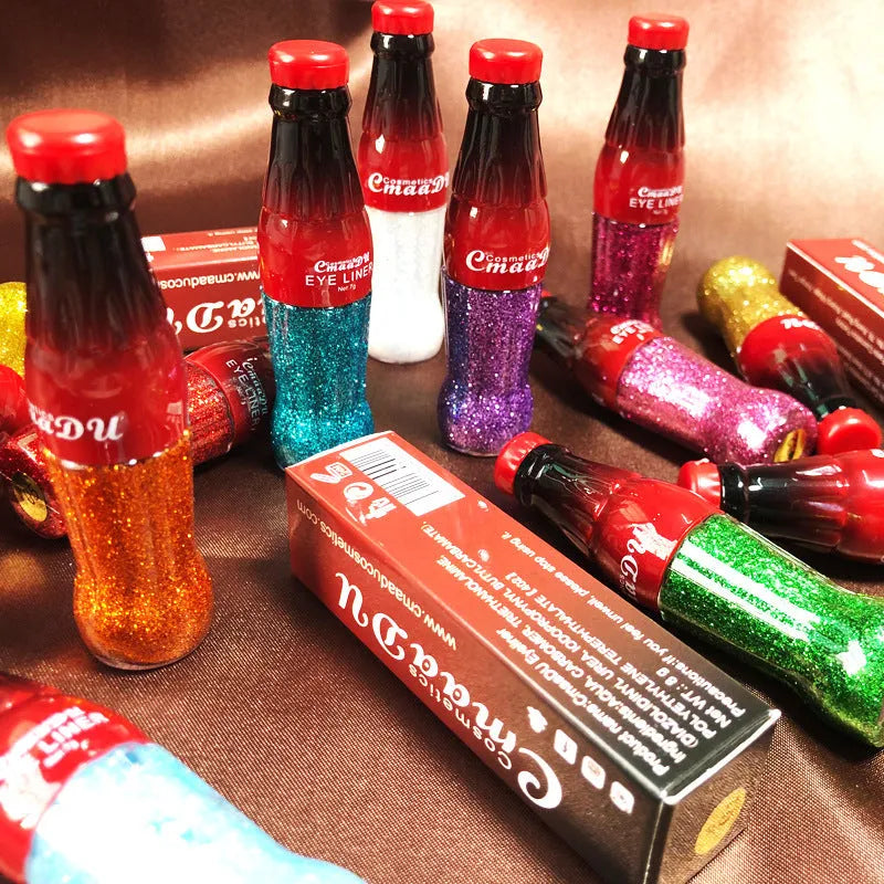 CmaaDu Color Glitter Glitter Liquid Eyeliner in 12 colour options for sparkle eye makeup