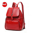 Genuine leather women's backpack in blue colour with multiple compartments and street trend design