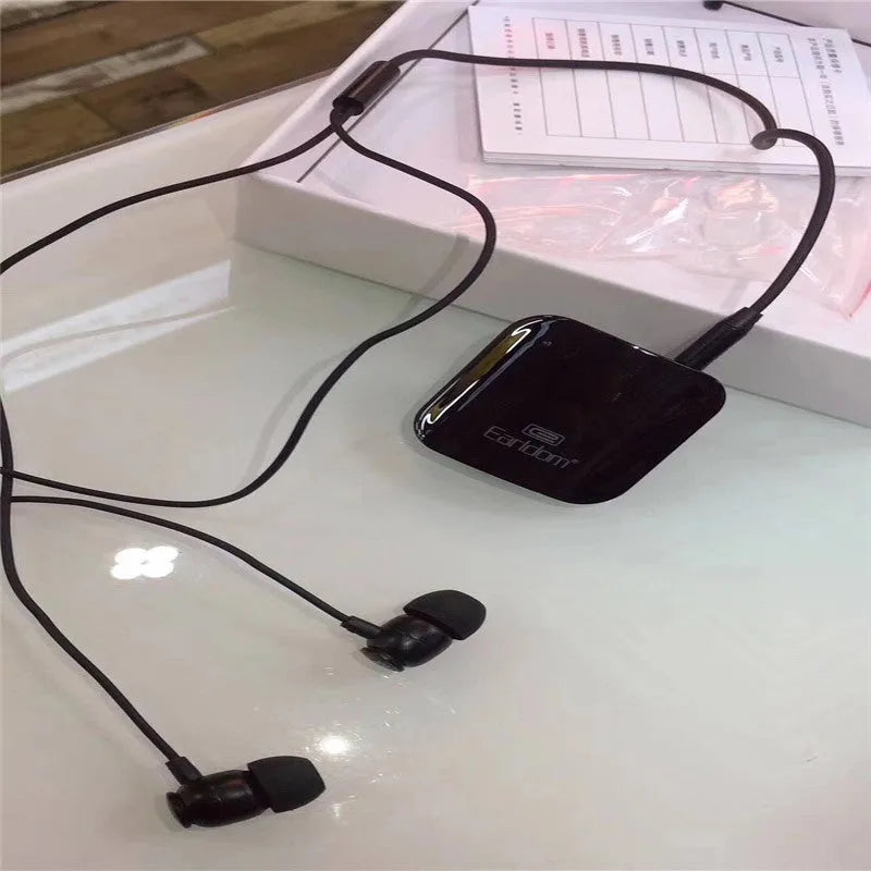 Bluetooth lavalier headset with wireless connectivity and voice control functionality in multiple colour options