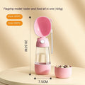 Portable dog water bottle and food container for outdoor pet travel in brown pink yellow colour options
