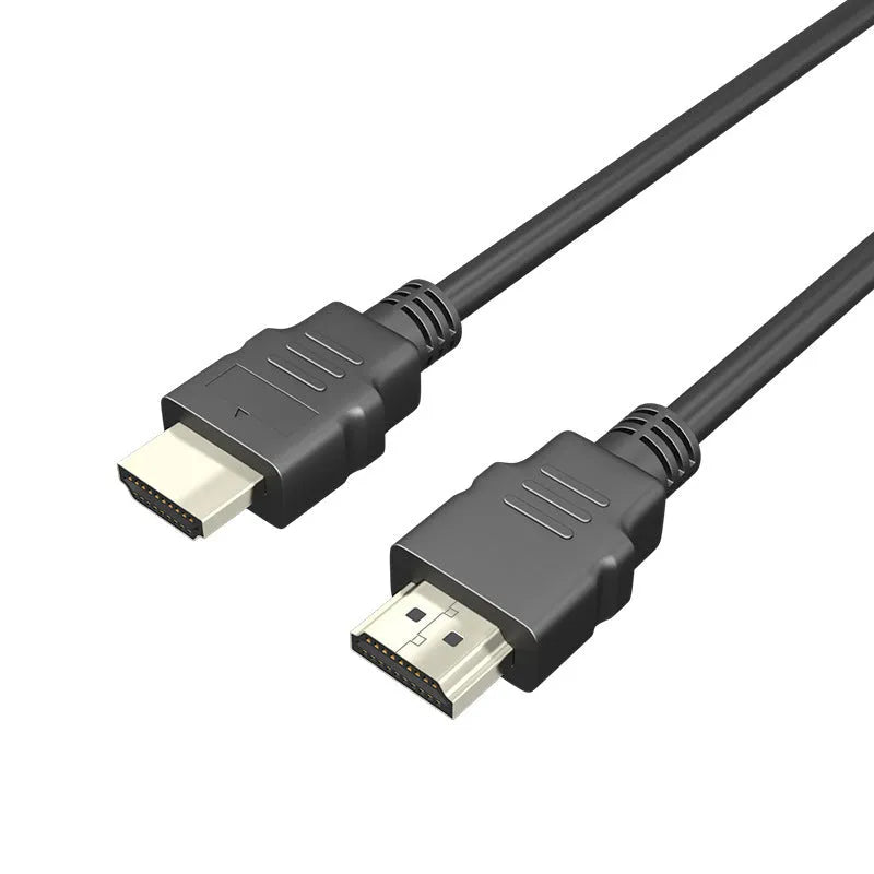 Black HDMI cable with nickel-plated connector for set-top box connections