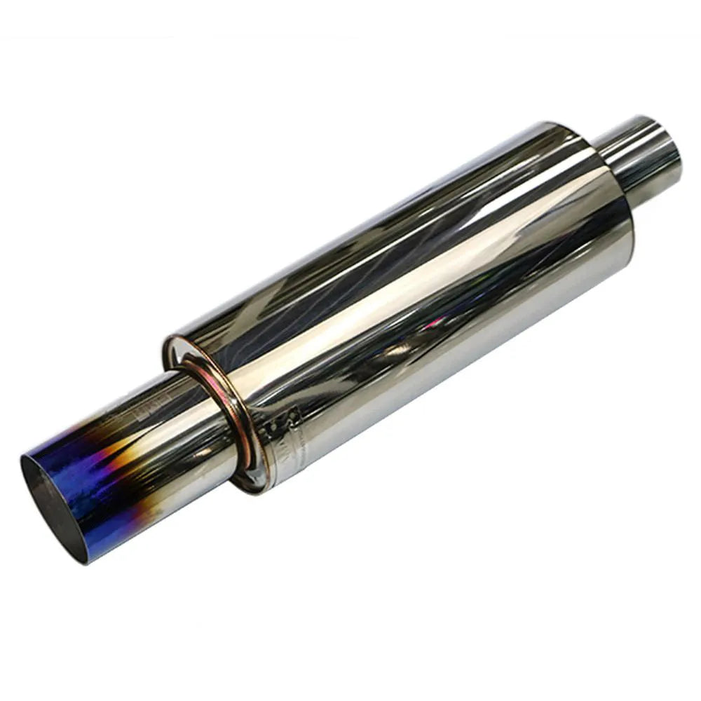 Stainless steel car exhaust pipe modification straight row sound wave 500mm silver finish