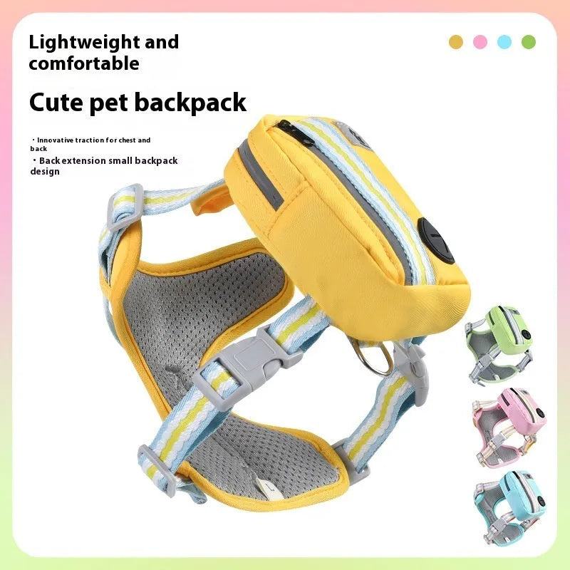 Explosion-proof anti-strangulation dog harness in Oxford cloth with free 1.5m rope