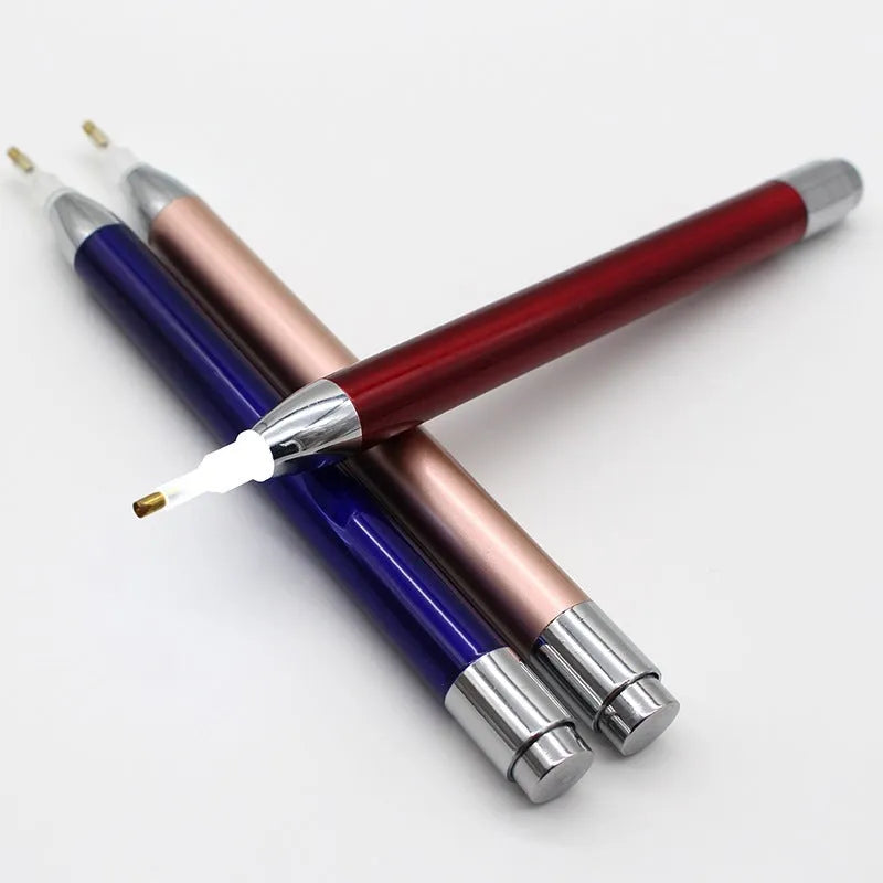 Luminous single-head diamond painting drill pen in aluminium alloy construction