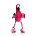 Pink corduroy animal-shaped squeaky dog toy for small and large breeds