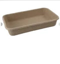Brown disposable waterproof cat litter box with environmentally friendly degradable materials in three size options