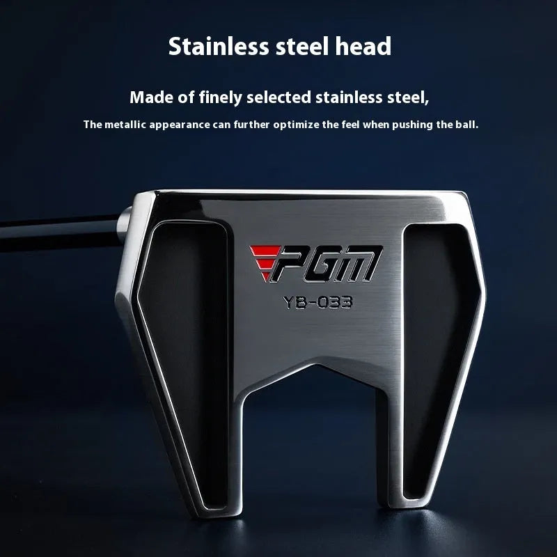 PGM left hand standing putter Silver Black stainless steel head carbon shaft aiming line